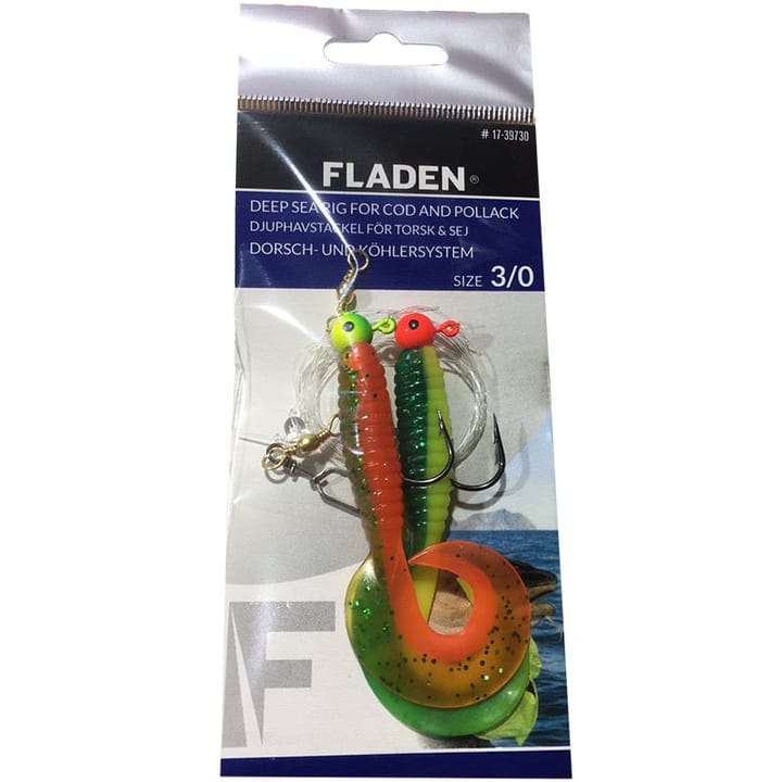 Fladen Fladen Curly Rig 3/0 Green & Orange Fladen