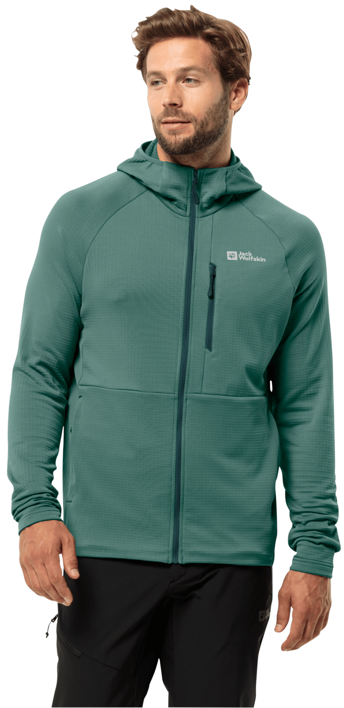 Jack Wolfskin Men's Kolbenberg Hooded Full Zip Jade Green Jack Wolfskin