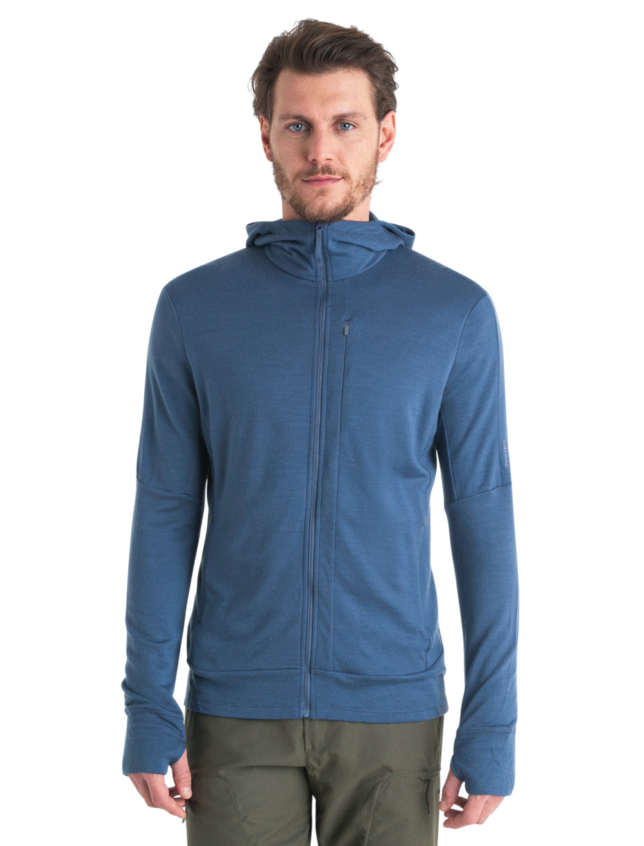 Icebreaker Men Merino 260 Quantum Iv Ls Zip Hoodie Dawn