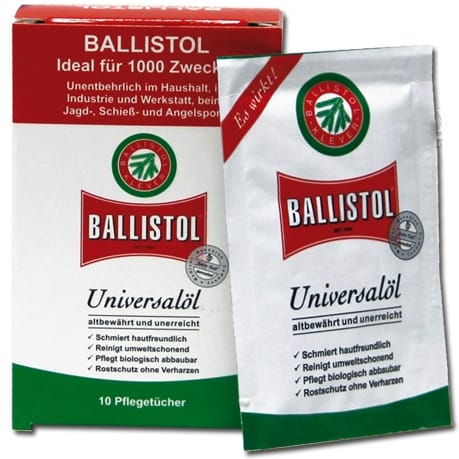 Ballistol Oljeserviett (Vipes) 10-Pk Universaloljen I Geniale Våtservietter Ballistol