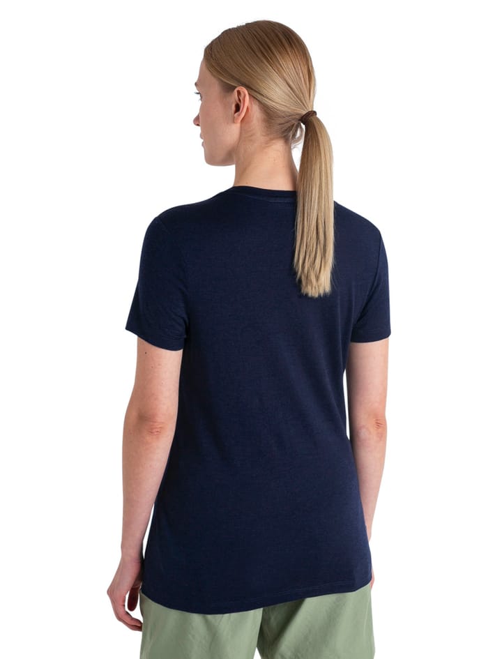 Icebreaker Women's Merino 150 Tech Lite III Short Sleeve Tee Hike Path Midnight Navy Icebreaker