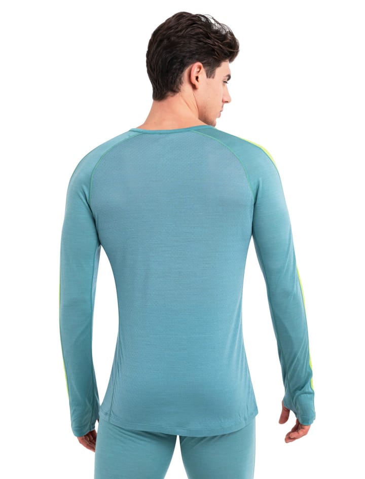 Icebreaker Men's 125 Zoneknit™ Long Sleeve Crewe Cloud Ray/Hyper/Cb Icebreaker