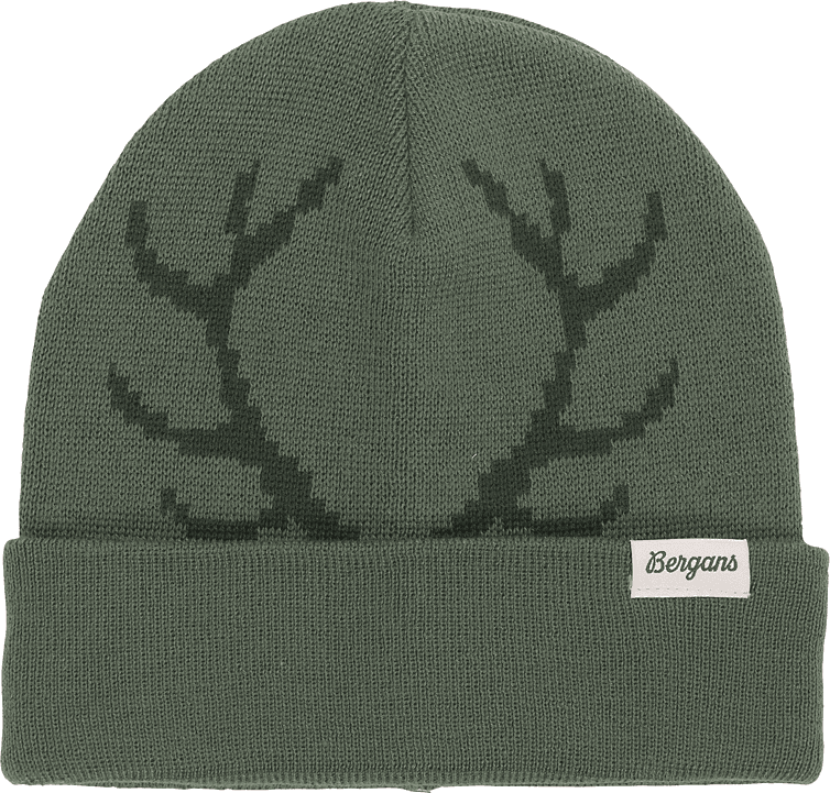 Bergans Kids’ Antlers Beanie Dark Jade Green/Duke Green