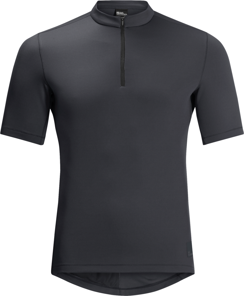 Jack Wolfskin Men’s Bike Commute Half Zip T-Shirt Phantom