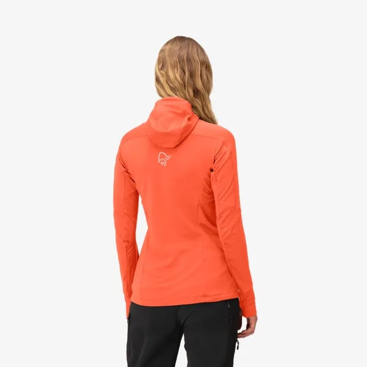 Norrøna Women's Falketind Power Grid Hood Orange Alert Norrøna