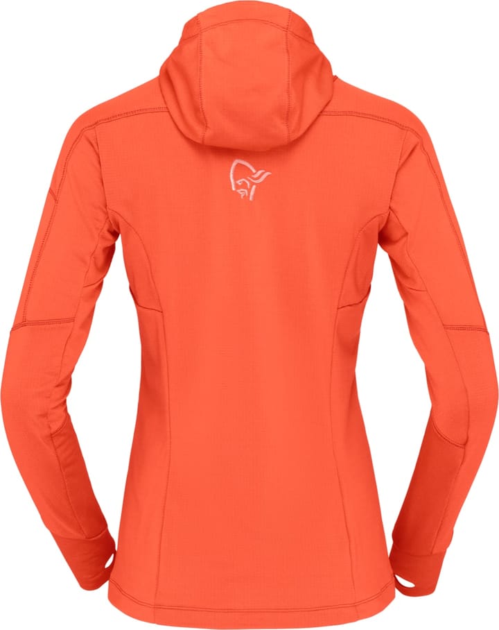 Norrøna Women's Falketind Power Grid Hood Orange Alert Norrøna