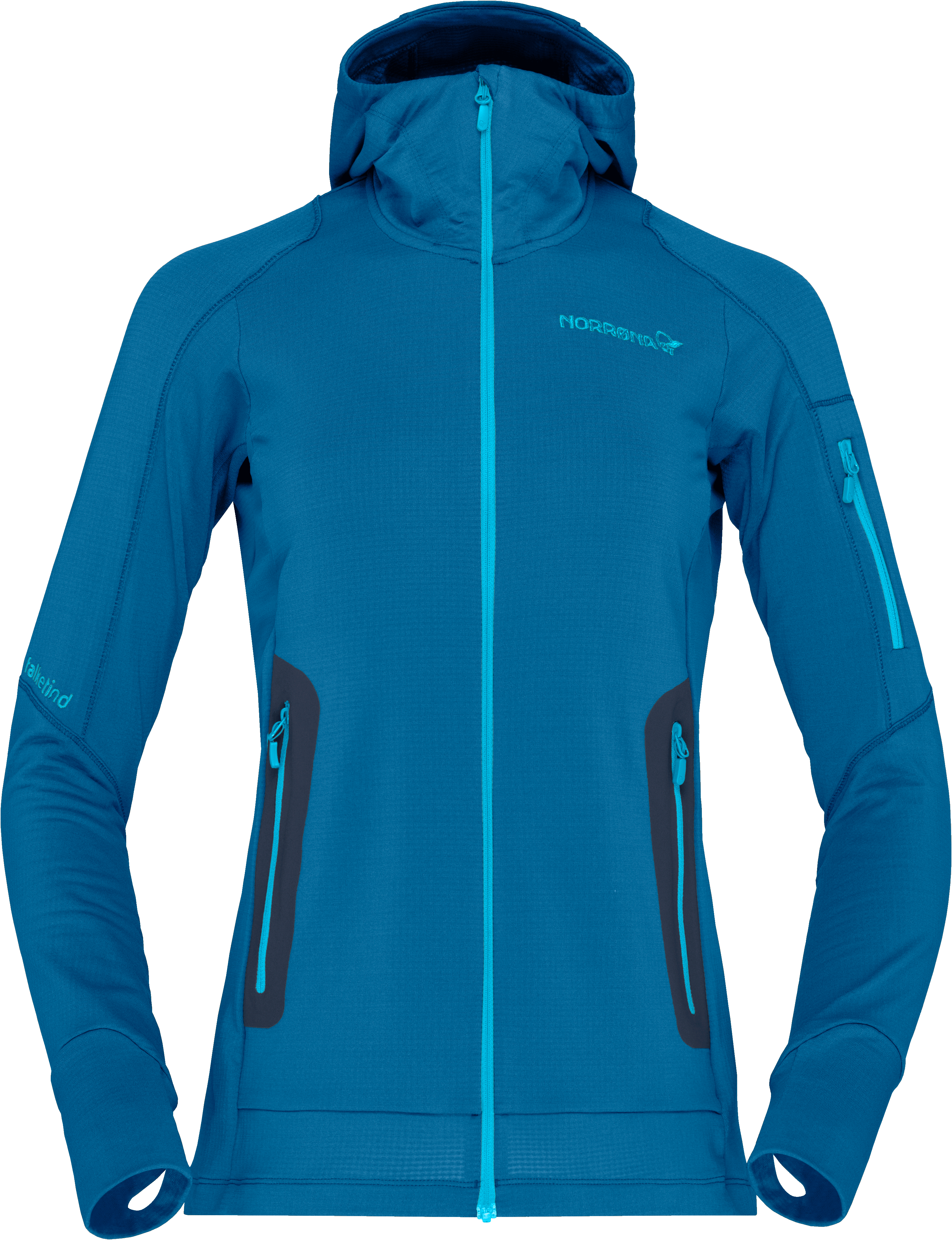 Norrøna Women’s Falketind Power Grid Hood Mykonos Blue