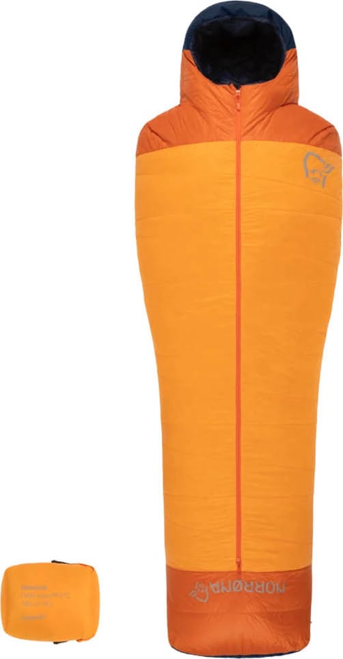 Norrøna Men's Falketind Down 0C Sleeping Bag 185 Orange Popsicle Norrøna