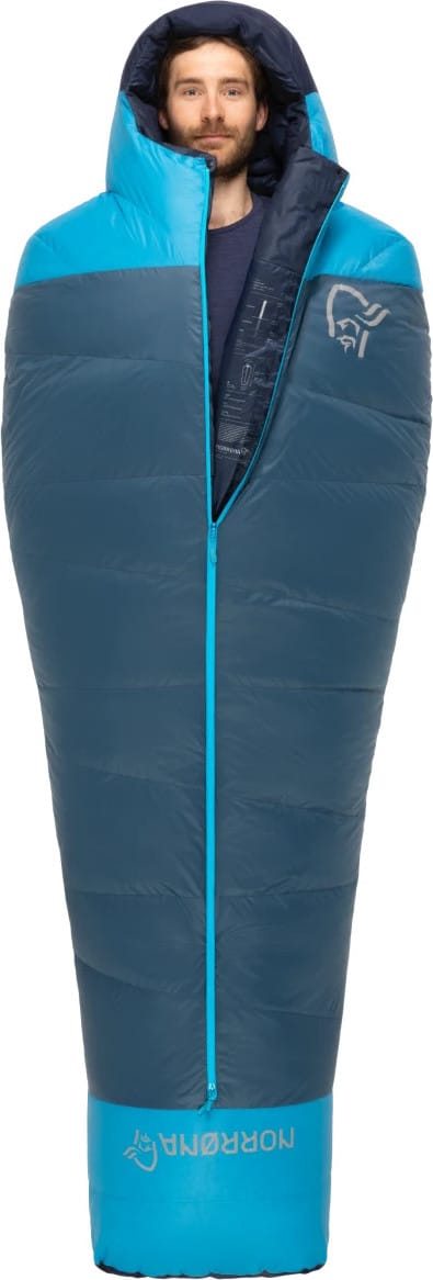 Norrøna Men's Falketind Down800 10c Sleeping Bag 185  Hawaiian Surf Norrøna