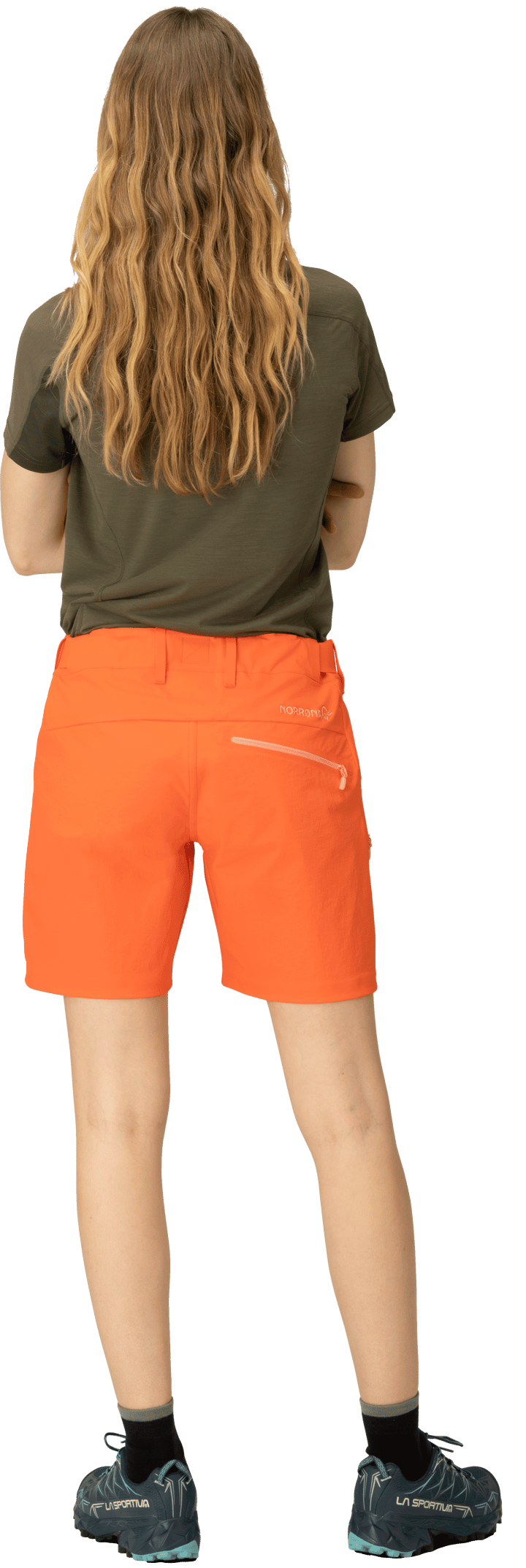 Norrøna  Women's Falketind Flex1 Shorts Orange Alert Norrøna