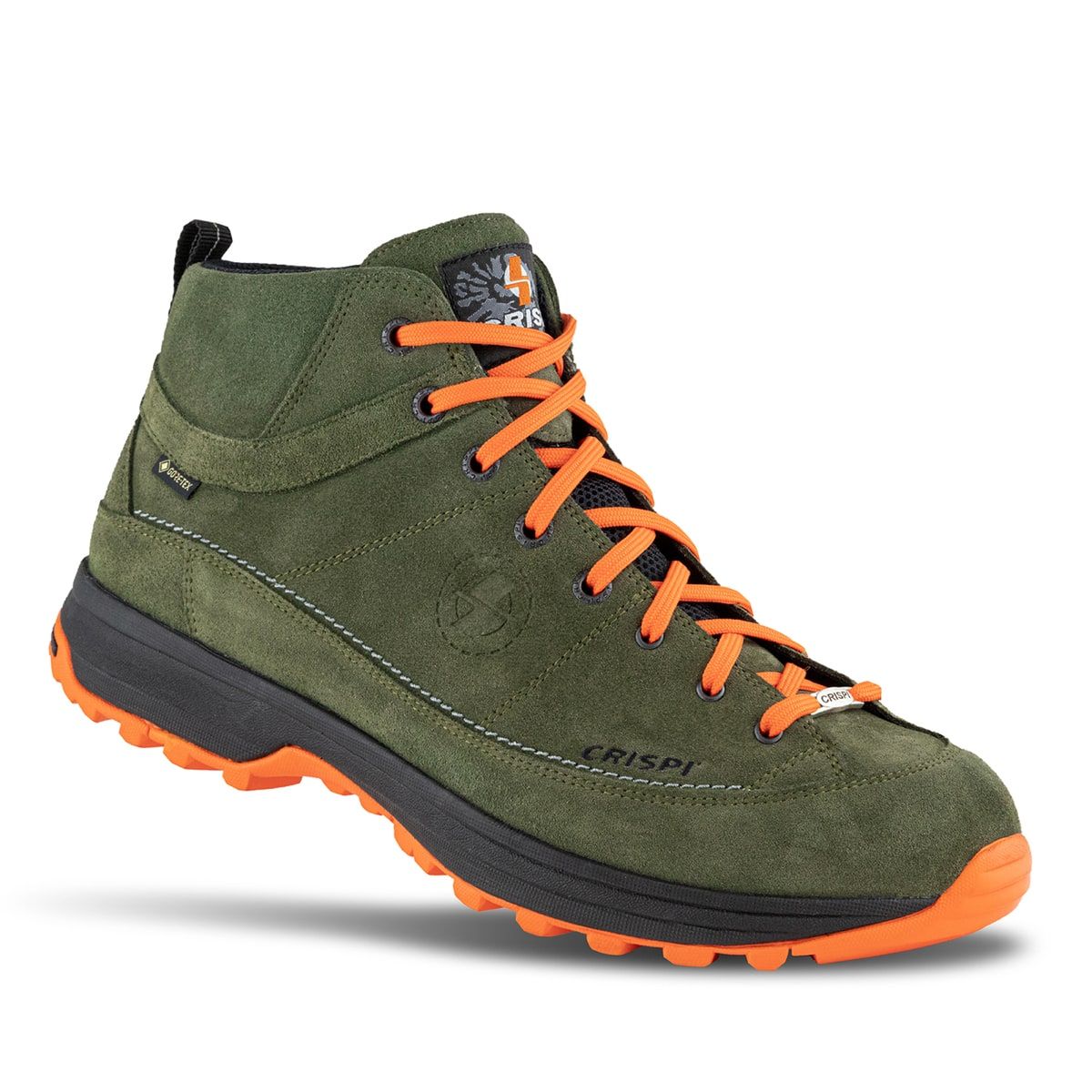 Crispi HIKINGSTØVEL A.WAY MID SUEDE GTX GREEN ORANGE