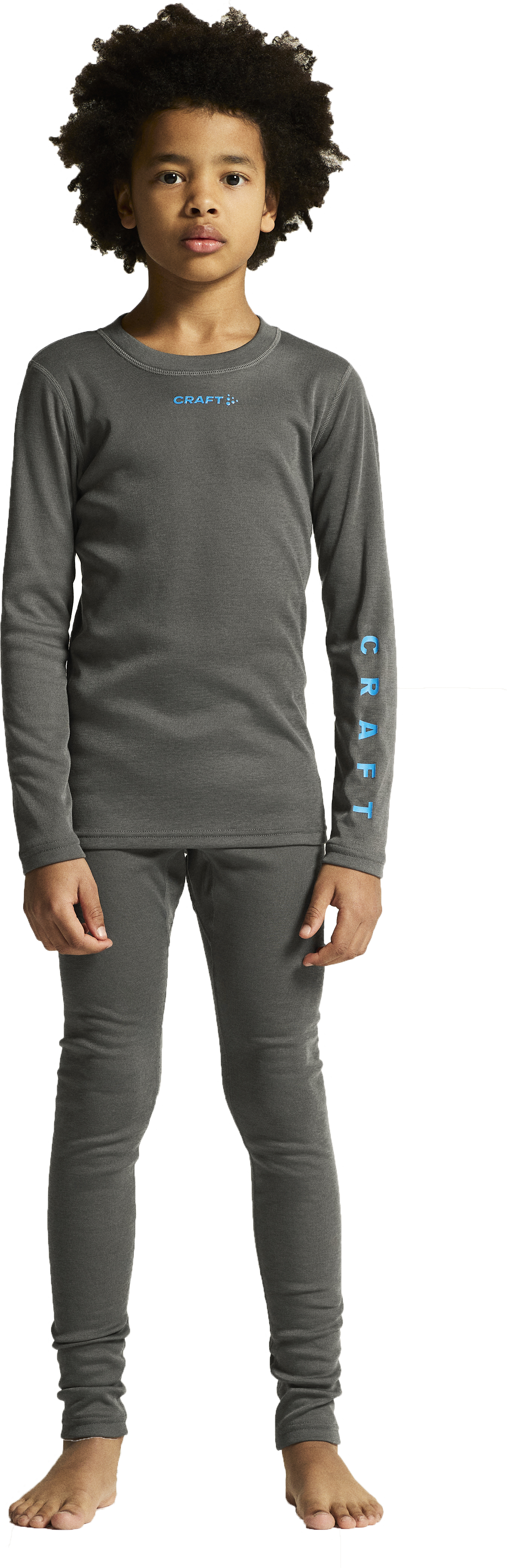 Craft Juniors’ Core Warm Baselayer Set Granite/Ray