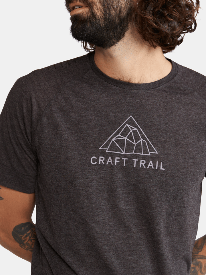 Craft Men's Advance Trail Wool Short Sleeve Tee  Black/Melange Craft