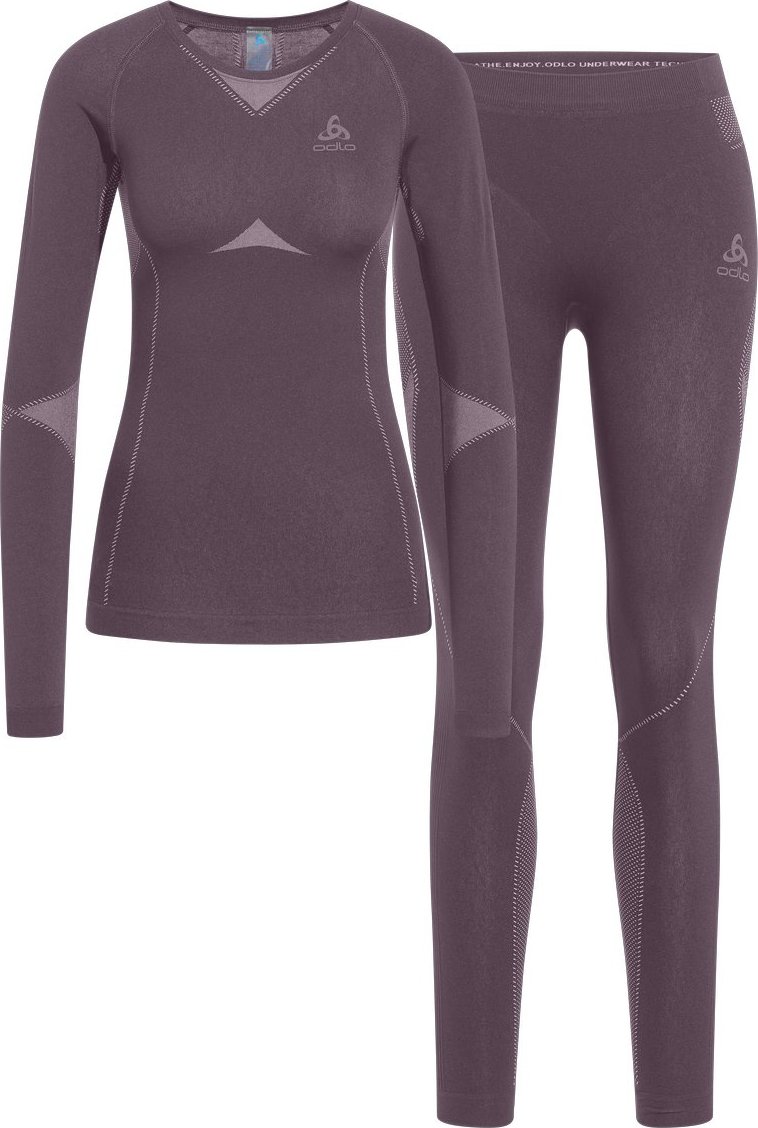 Odlo Women’s Set Long Fundamentals Performance Warm Gray Ridge