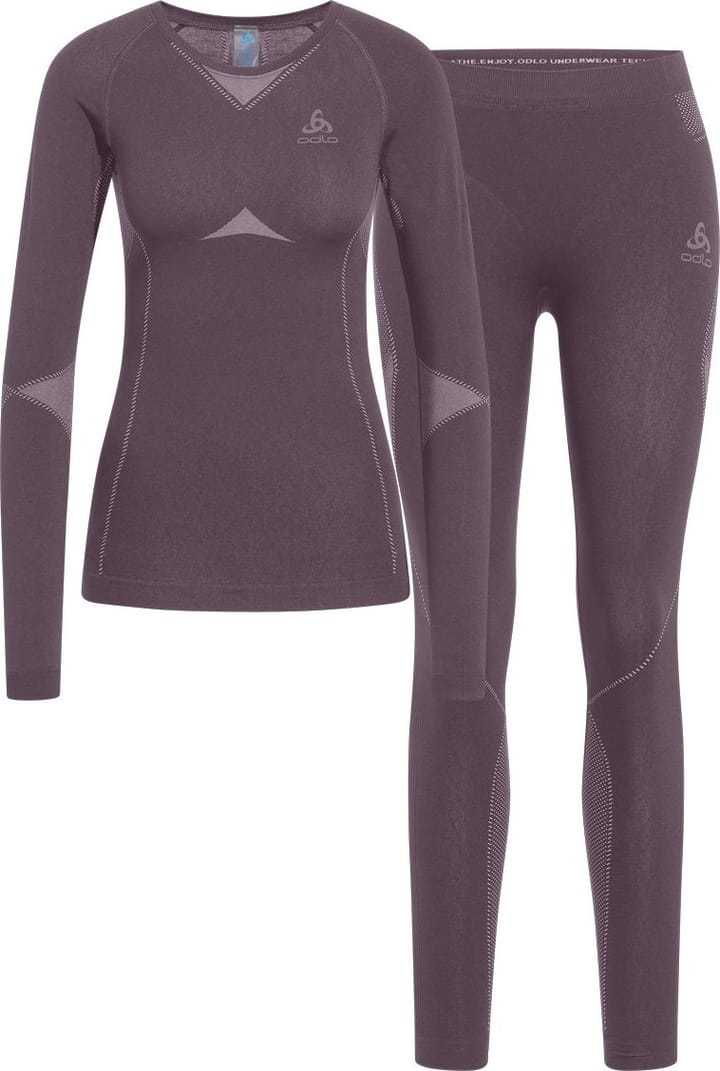 Odlo Women's Set Long Fundamentals Performance Warm Gray Ridge Odlo