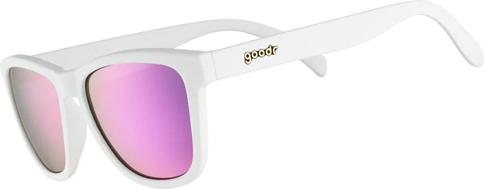 Goodr Sunglasses Side Scroll Eye Roll White, OneSize