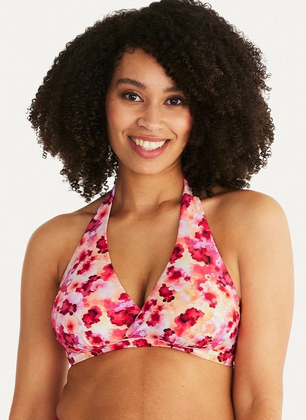 Abecita Women's Maui Halterneck Bikini Bra Pink Abecita