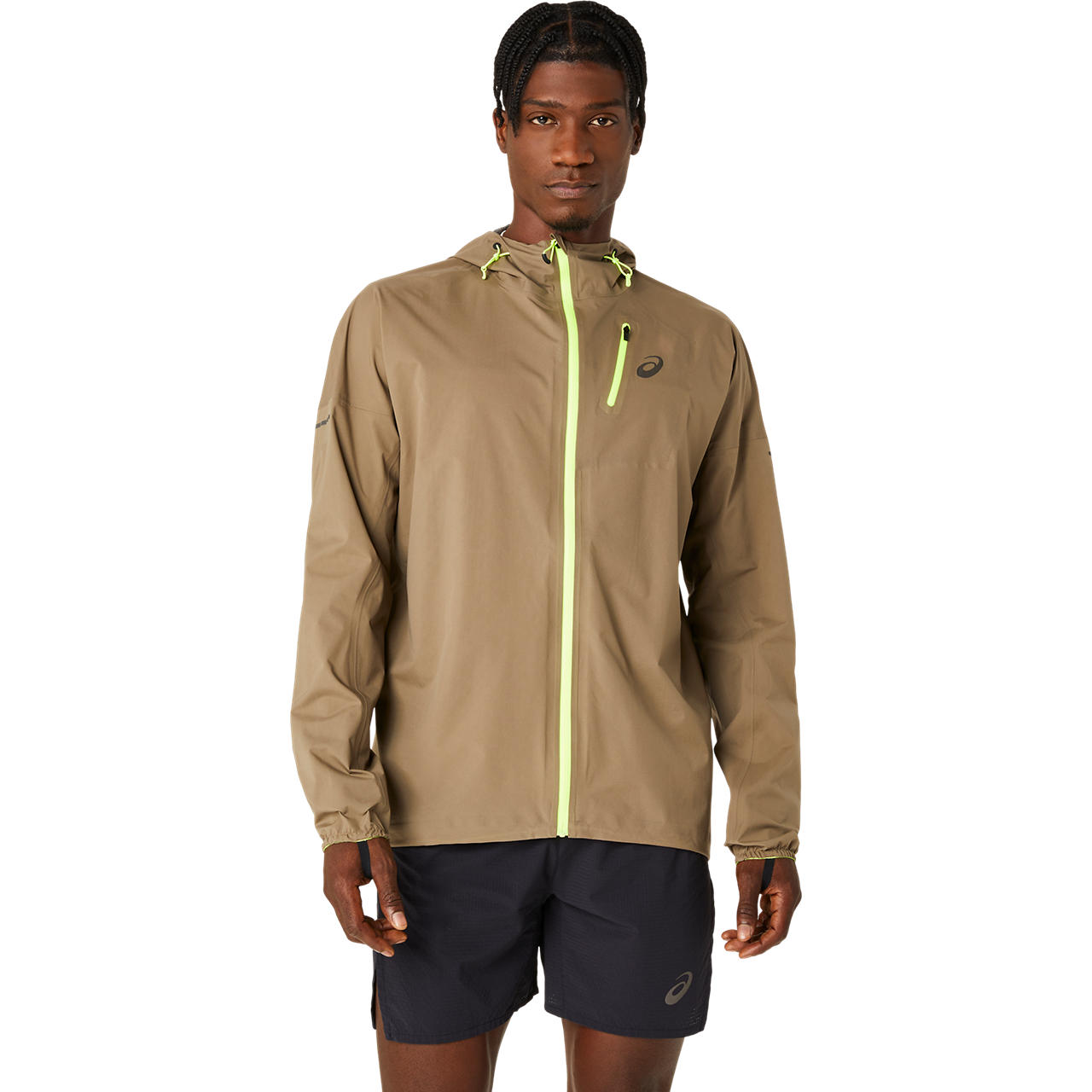 Asics Men’s Fujitrail Waterproof Jacket Pepper