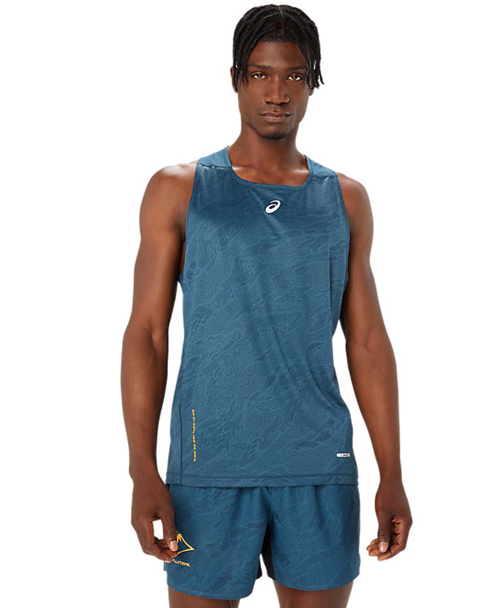 Asics Men’s Fujitrail Singlet Magnetic Blue