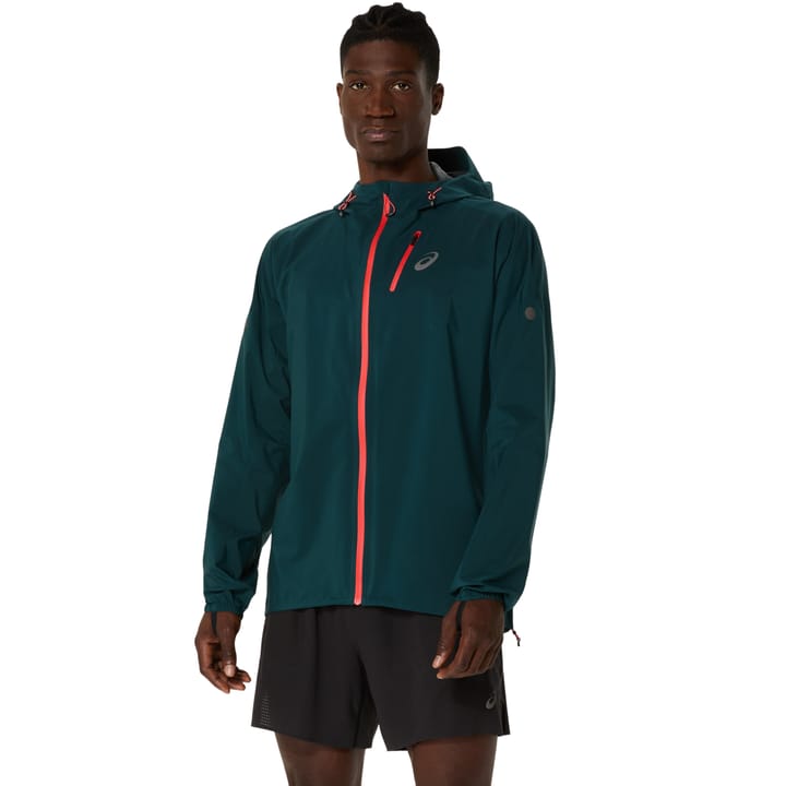 Asics Ms Fujitrail Elite Waterproof Jacket Saxon Green Asics