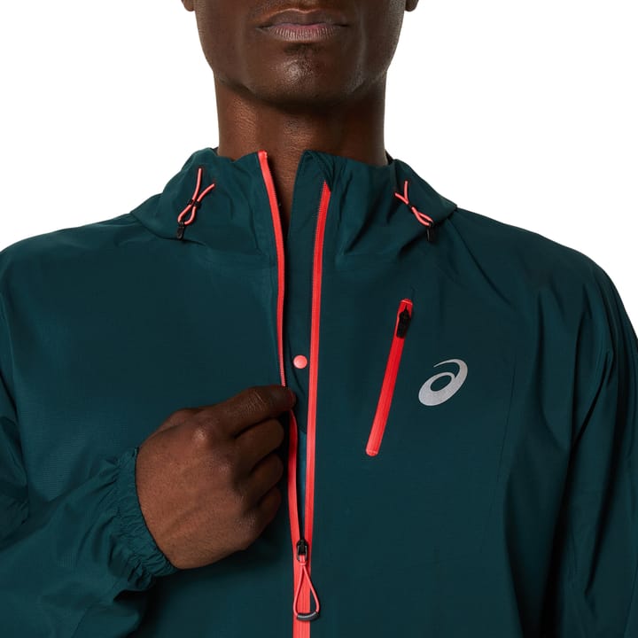 Asics Ms Fujitrail Elite Waterproof Jacket Saxon Green Asics