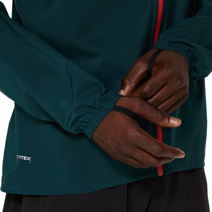 Asics Ms Fujitrail Elite Waterproof Jacket Saxon Green Asics