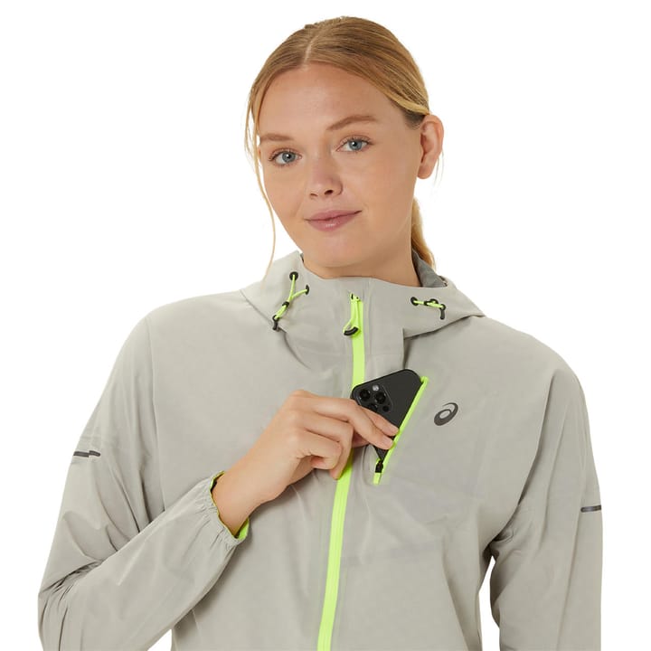 Asics Women's Fujitrail Waterproof Jacket Oatmeal Asics