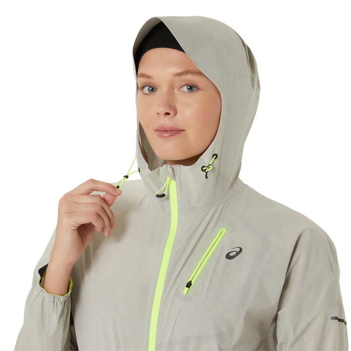 Asics Women's Fujitrail Waterproof Jacket Oatmeal Asics