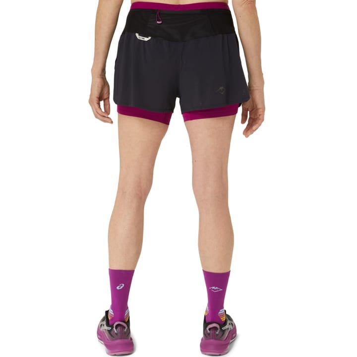 Asics Women's Fujitrail 2-N-1 Short Performance Black/Blackberry Asics