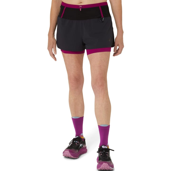 Asics Women's Fujitrail 2-N-1 Short Performance Black/Blackberry Asics