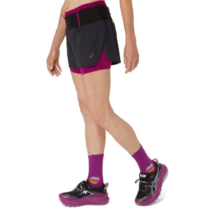 Asics Women's Fujitrail 2-N-1 Short Performance Black/Blackberry Asics