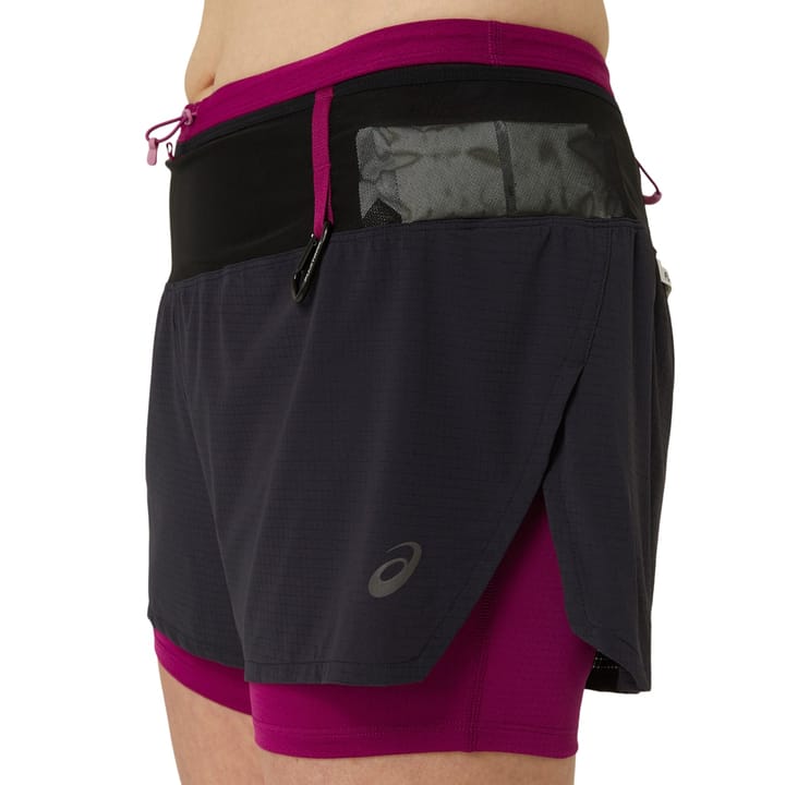 Asics Women's Fujitrail 2-N-1 Short Performance Black/Blackberry Asics