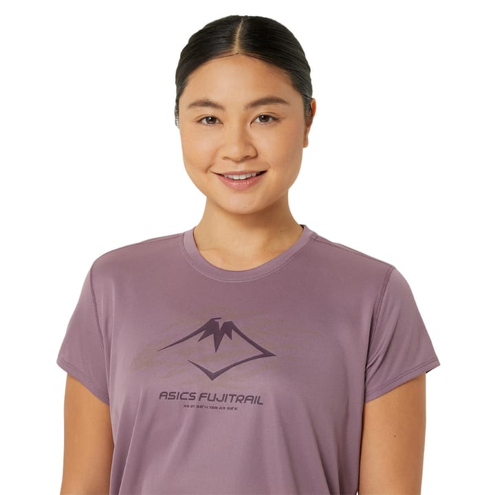 Asics Women's Fujitrail Logo SS Top Dusty Mauve Asics