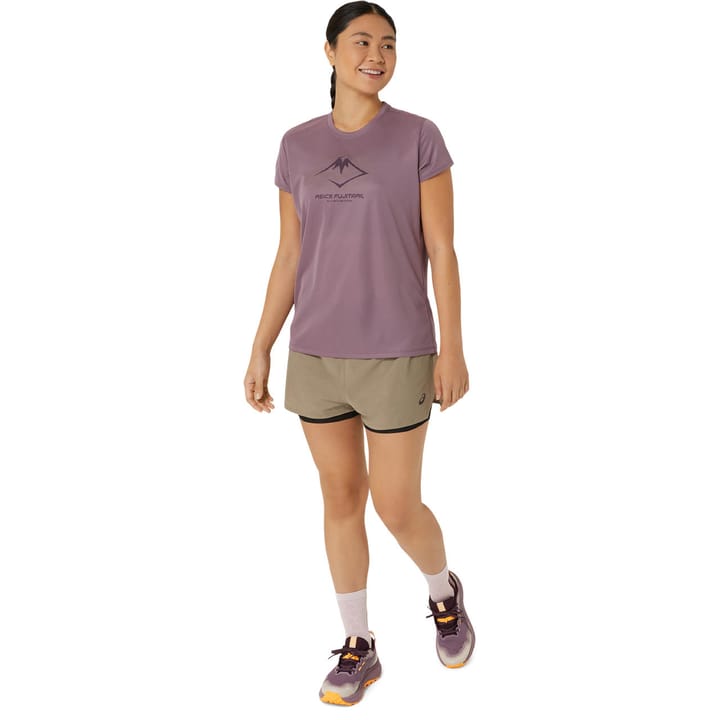 Asics Women's Fujitrail Logo SS Top Dusty Mauve Asics