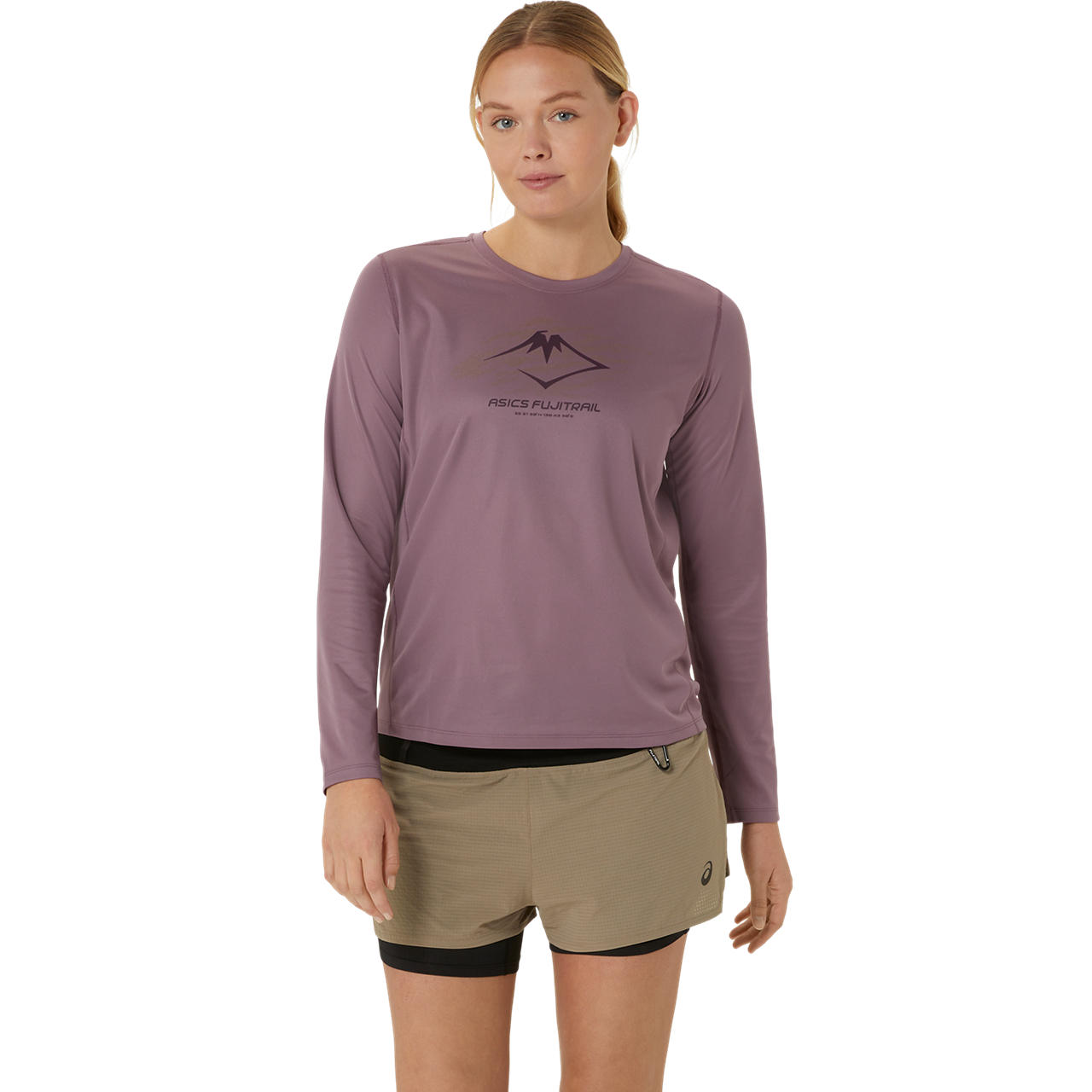 Asics Women’s Fujitrail Logo LS Top Dusty Mauve