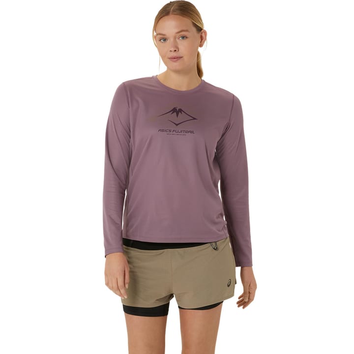 Asics Women's Fujitrail Logo LS Top Dusty Mauve Asics