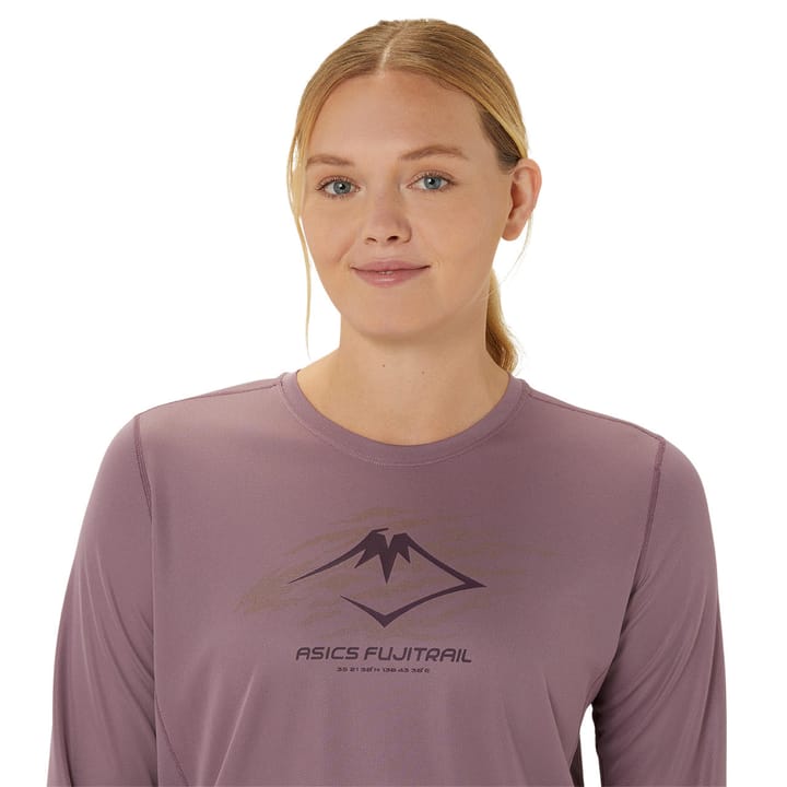 Asics Women's Fujitrail Logo LS Top Dusty Mauve Asics