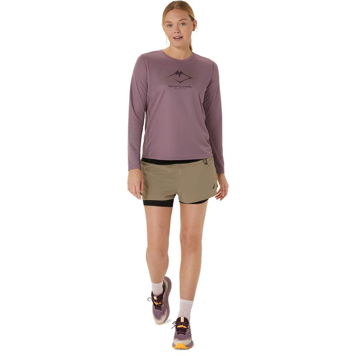 Asics Women's Fujitrail Logo LS Top Dusty Mauve Asics