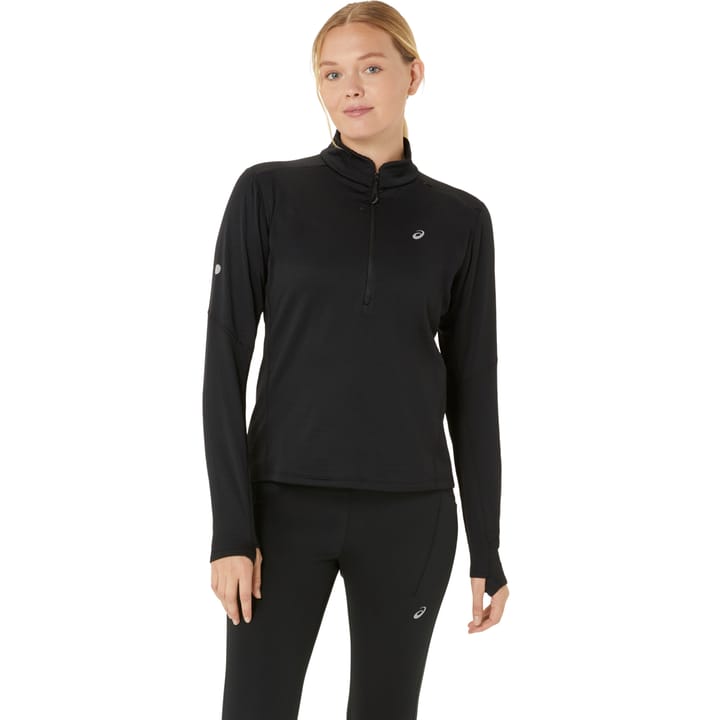 Asics Road Winter 1/2 Zip Mid Layer Performance Black Asics