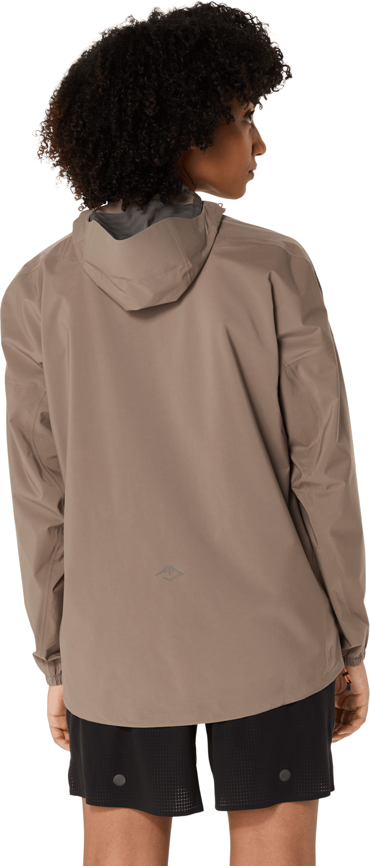 Asics Wms Fujitrail Elite Waterproof Jacket Taupe Grey Asics