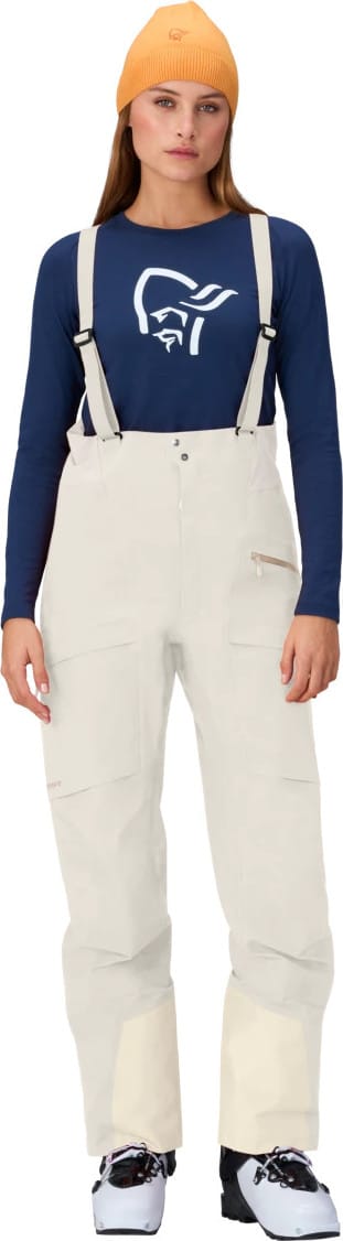 Norrøna Women's Møre GORE-TEX Salopette  Oatmeal Norrøna