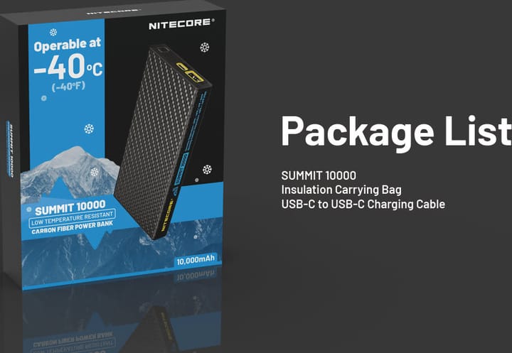 Nitecore Summit 10000 Mah Powerbank Black Nitecore