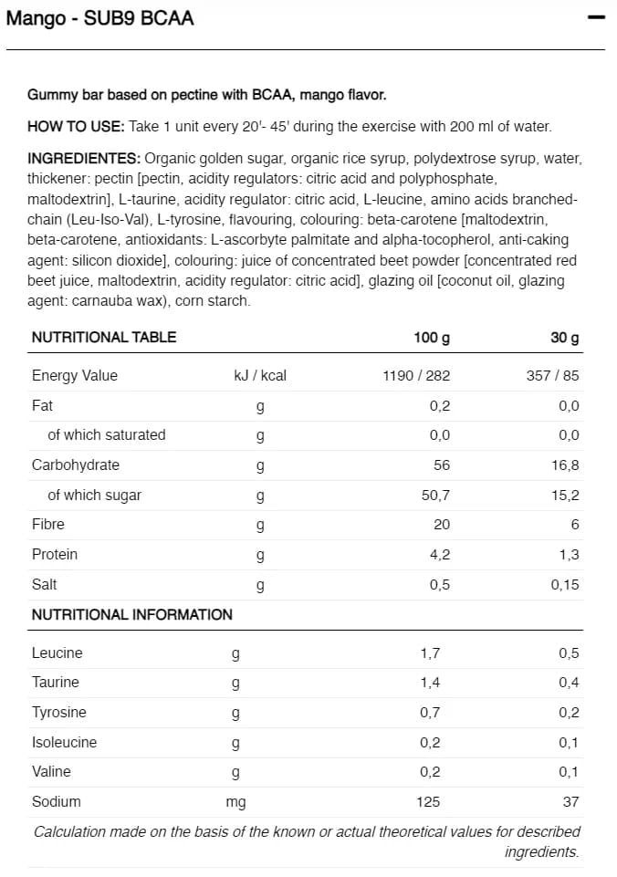 226ERS Gummy Bar Mango