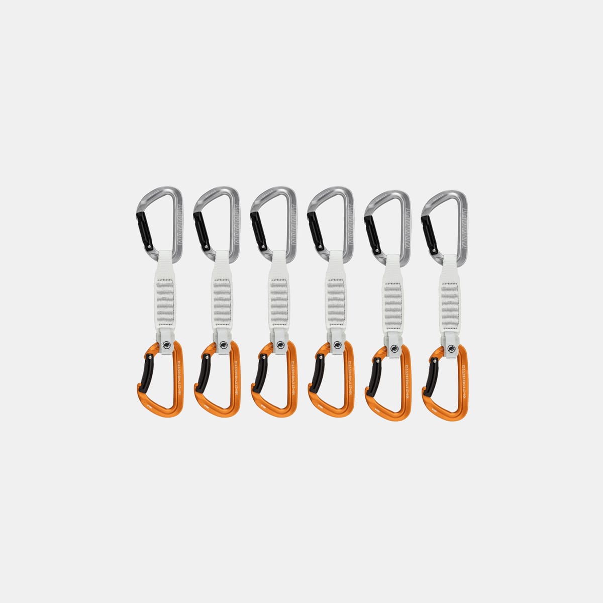 Quick Draws | Sender Keylock 12 Cm 6-Pack Quickdraws Straight Gate/Bent Gate Key Lock | Mammut