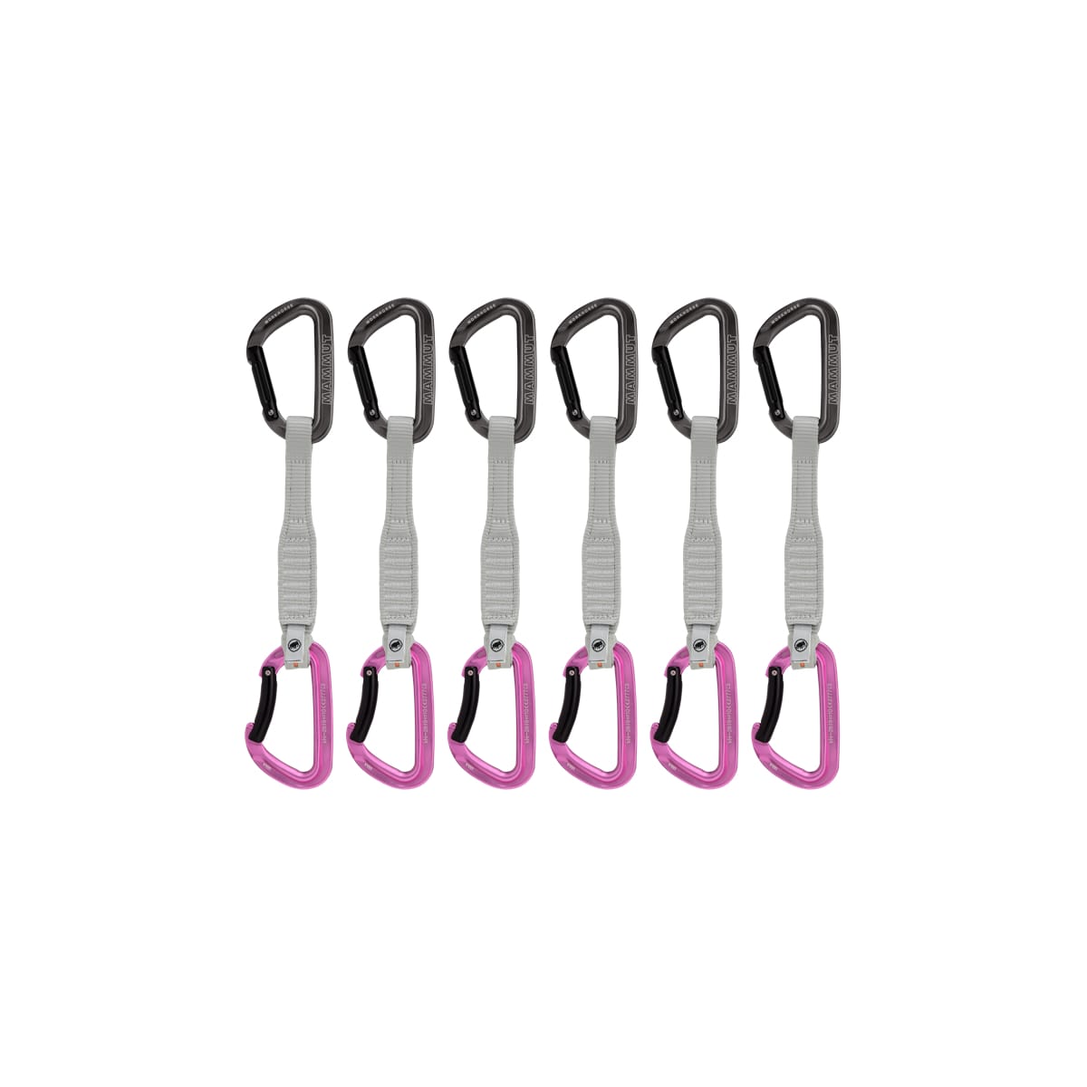 Mammut Workhorse Keylock 17 Cm 6-Pack Quickdraws Straight Gate/Bent Gate Key Lock