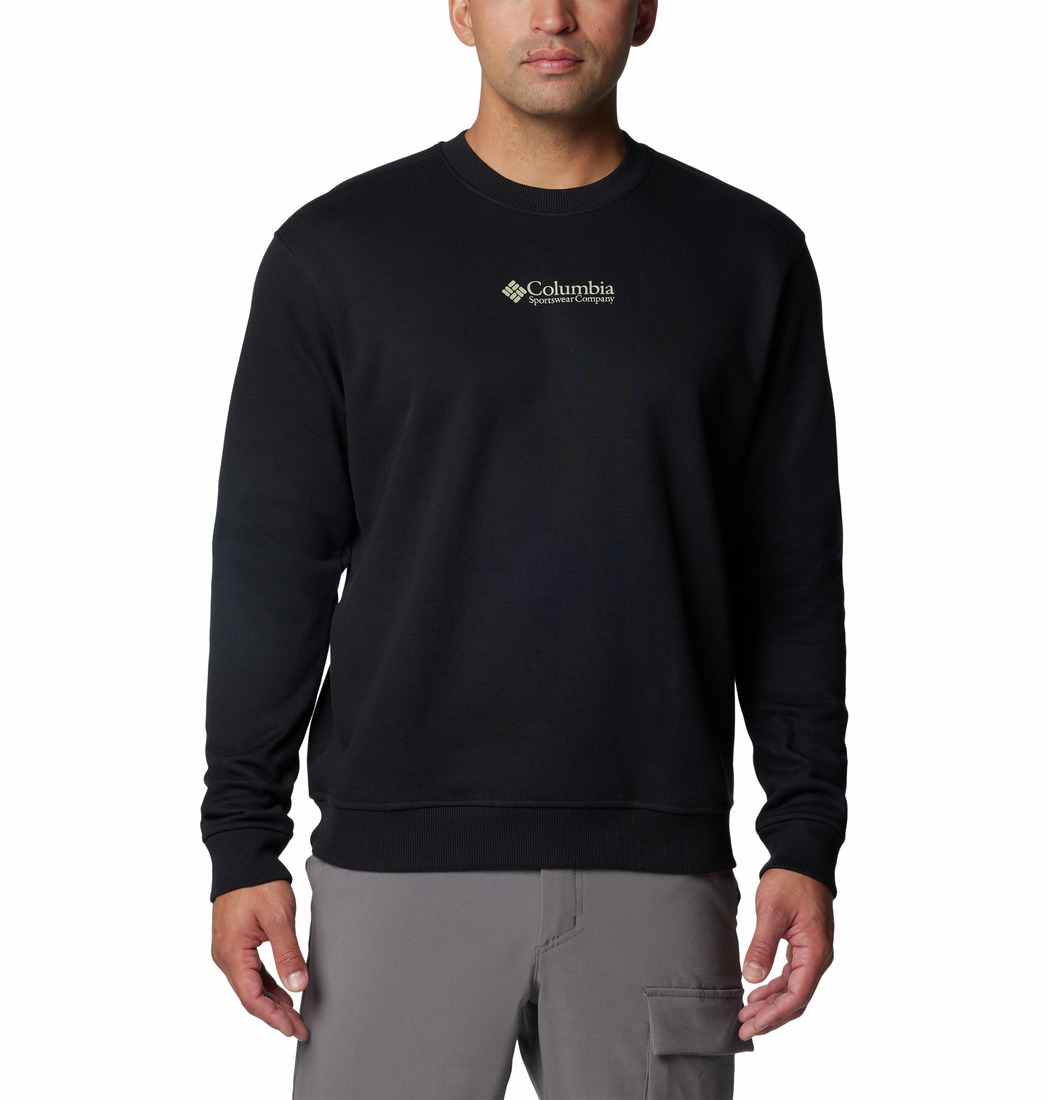 Columbia Men’s Meridian Creek Crew Black Csc Center Chest