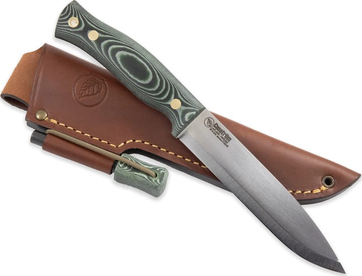 Casström No.14 Swedish Forest Knife with Fire Steel Green Micarta Casström