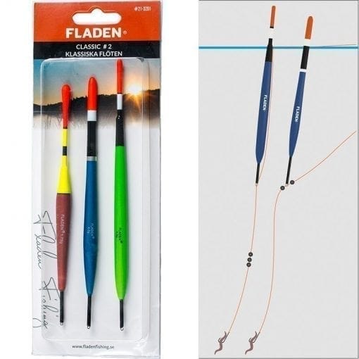 Fladen Fladen Float Classic 3pk Pakke Med 3 Ekstra Følsomme Dupper Fladen