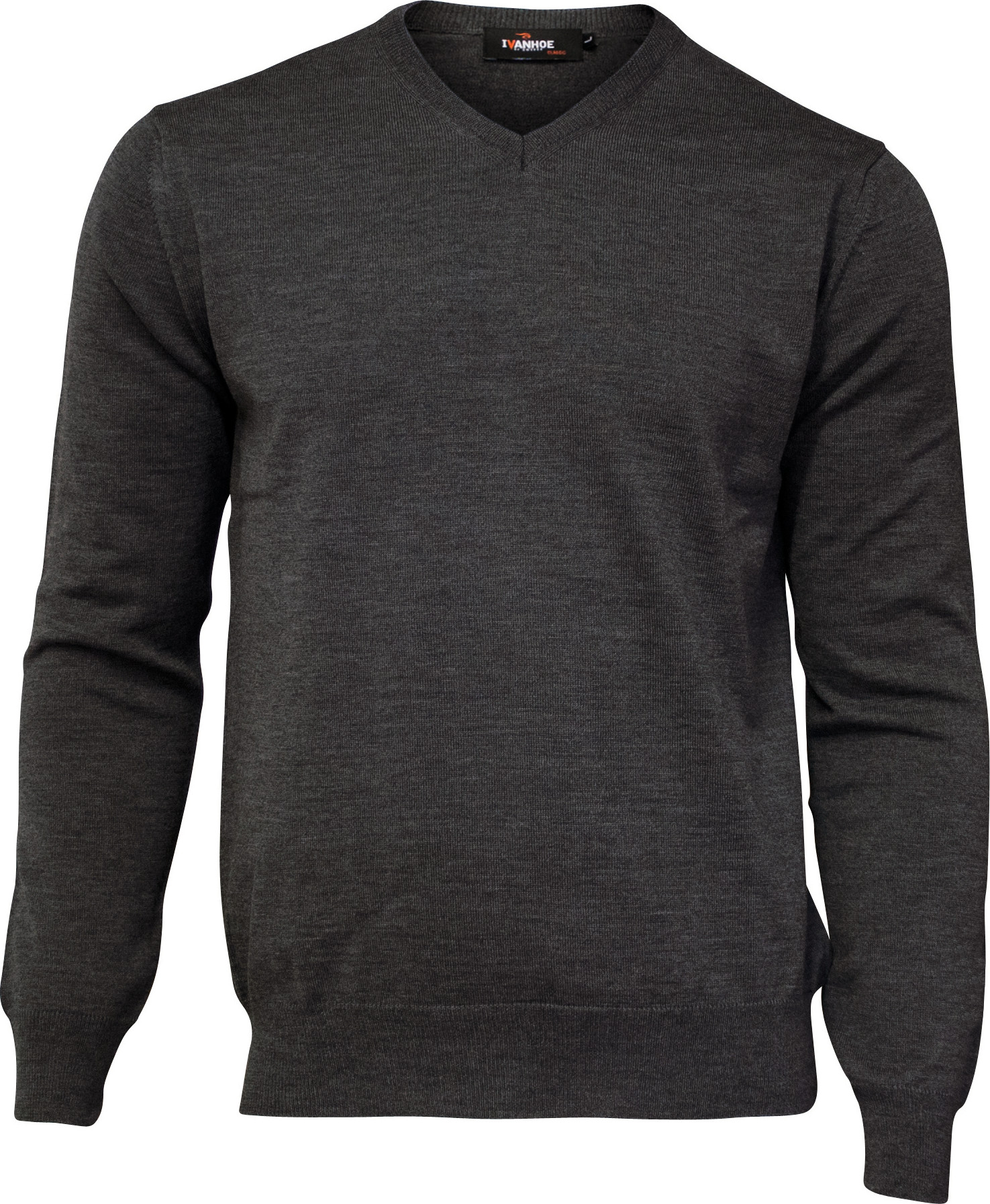 Ivanhoe Men’s Merino V-Neck Graphite Marl