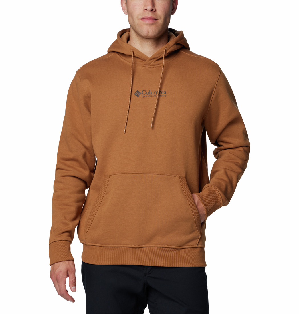 Men’s Meridian Creek Hoodie Camel Brown Csc Center Chest